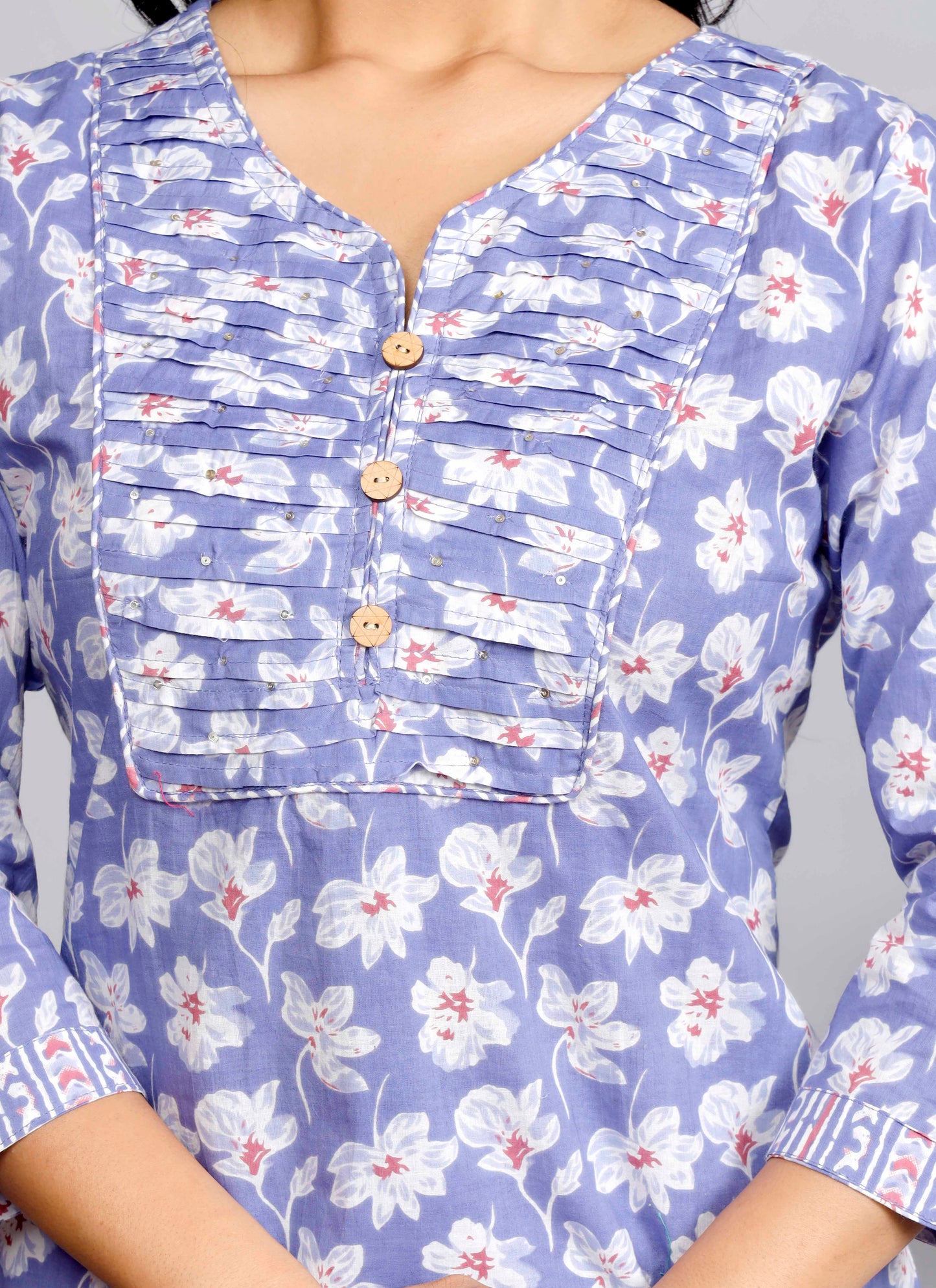 Soft Lavender Floral Printed Kurta Set with Dupatta – Graceful Everyday Ethnic Wear