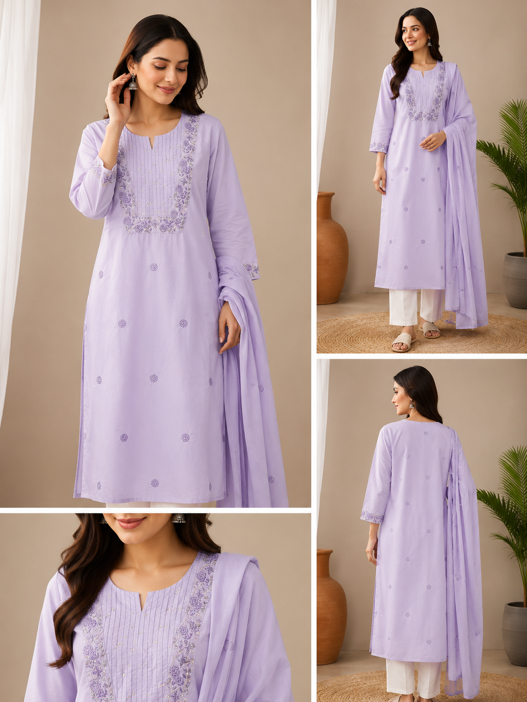 3 pc kurti set cotton 60*60