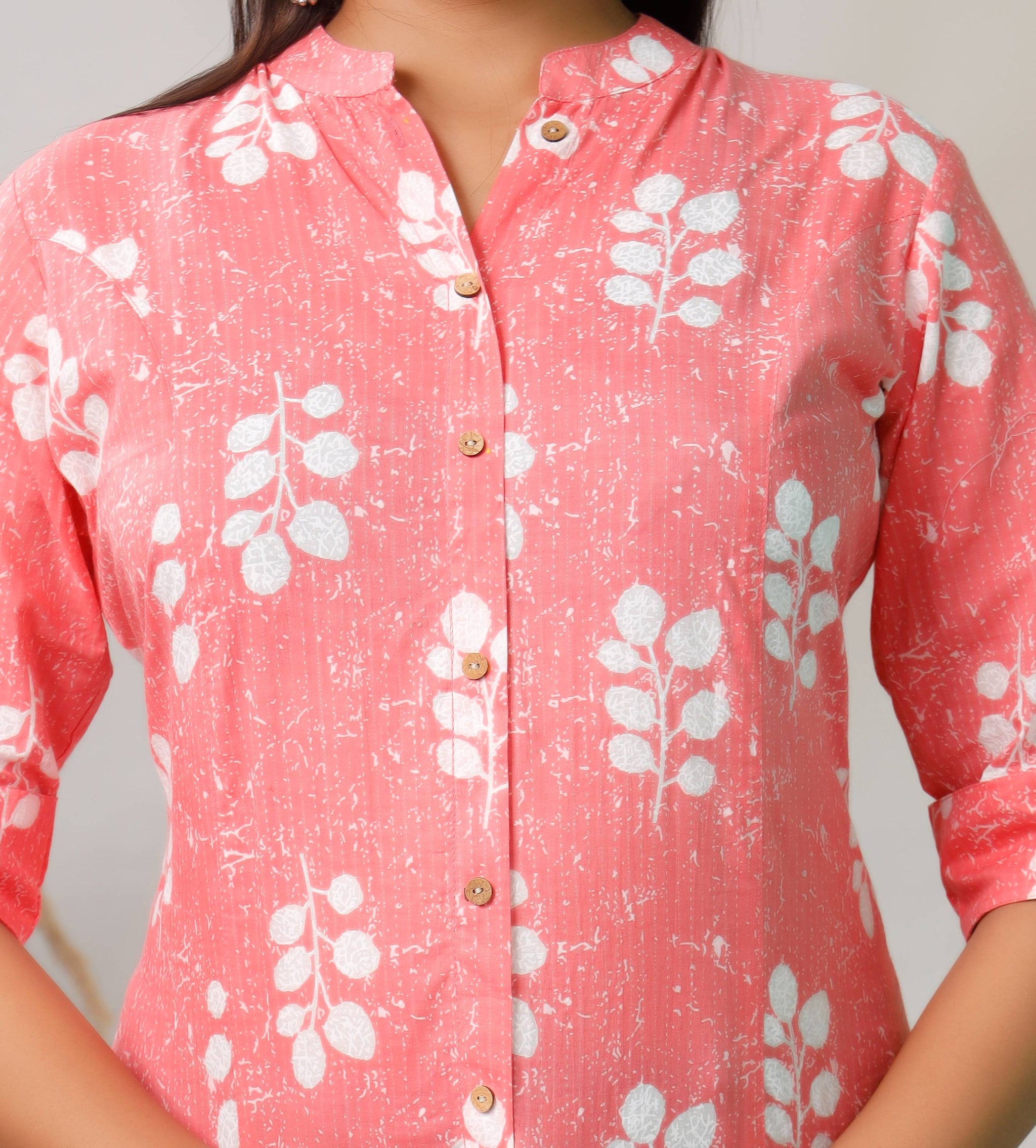 PINK COTTON PRINTED TOP