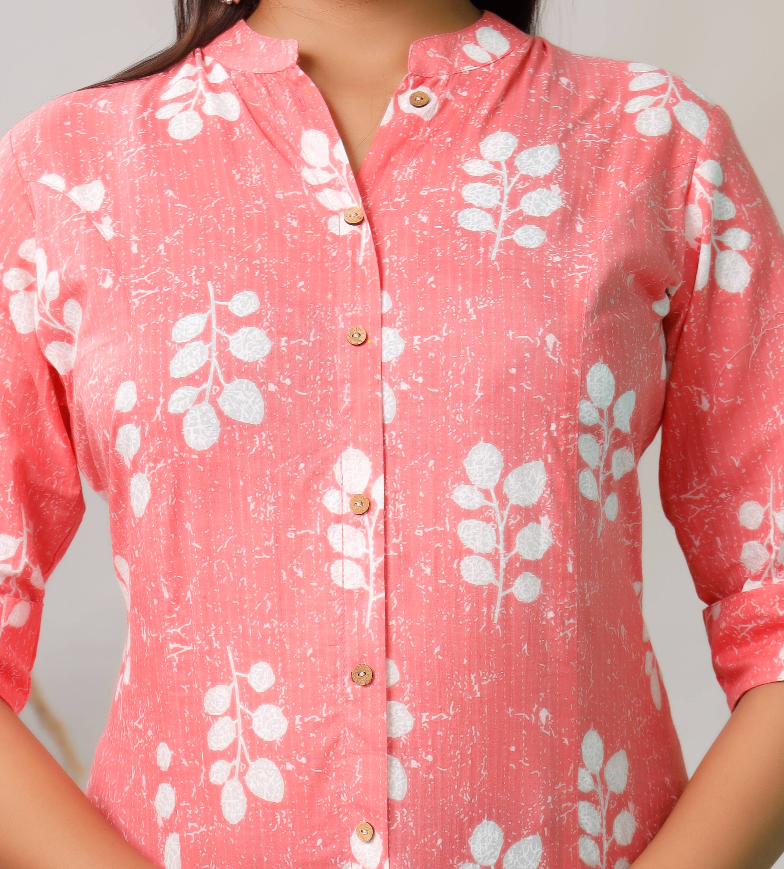 PINK COTTON PRINTED TOP